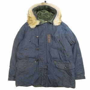 20AW バズリクソンズ BUZZ RICKSON’S DENIM N-3B CIVILIAN MODEL デニム フライト ジャケット 民間モデル ファーフーデッド BR14637