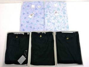 【未使用品】リブＴシャツ他 婦人用 Lサイズ 衣類 おまとめ5点セット/ボタンシャツ/リブノースリーブシャツ/トップス/8-YHB30