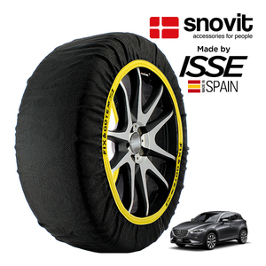 snovit正規品 ISSE製造 SNOW SOCKS マツダ CX-3 DK8AW 215/60R16 16インチ 4WD スノーソックス 布製 タイヤ チェーン 非金属 スペイン製