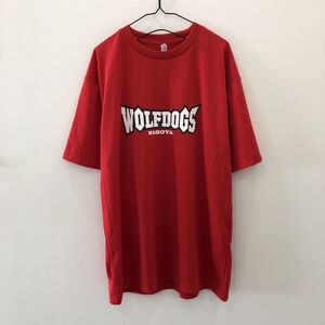 LV3212 ウルフドッグス名古屋 半袖Tシャツ レッド 3L