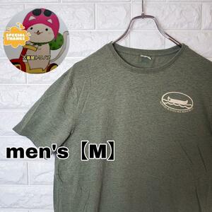 B878【ONNO】半袖Tシャツ【メンズM】グリーン系