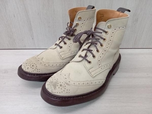 TRICKER’S トリッカーズ スウェードウィングチップブーツ ショートブーツ サイズ不明 アイボリー系 メンズ