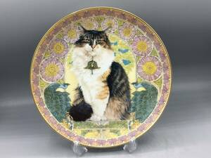 ダンブリーミント レズリー / レスリー アン アイボリー ネコ フランス 絵皿 飾り皿 世界中 ねこ 猫 (758)