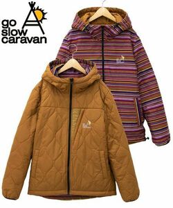 定価19,580円 新品 go slow caravanゴースローキャラバン リバーシブル 中綿 ジャケット ダウン 男女兼用 3 M L キャメル 320262 パーカー