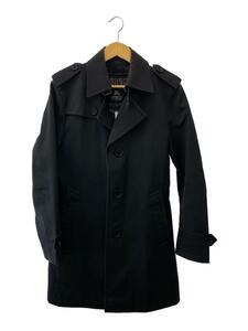 BURBERRY BLACK LABEL◆バーバリーブラックレーベル/トレンチコート/M/ポリエステル/ブラック/BMA14-313-09