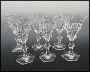 MOSER モーゼル ワイングラス(ウォーターグラス) 6客 大型 カットグラス クリスタルガラス 元箱付 338a