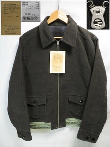 HOOKLESSジッパー/42(XL)【JELADO/ジェラード】定価49800+税/ビンテージ/A-1/Chop Jacket/モールスキン/日本製/JAGB-1302/スモークブラック