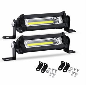 4インチ LED ワークライト 2個 作業灯 12V/24V 兼用 MINI COB バースポットランプ バイク オートバイ 投光器 前照灯 照明 トラック