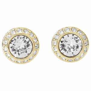 スワロフスキー ピアス SWAROVSKI 5505470 アンジェリック ラウンドカット クリスタル パヴェ スタッド ゴールド レディース アクセサリー