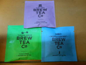 BREW TEA Co ブリュー ティー カンパニー 紅茶 緑茶 ティーバッグ 3種 3個 アールグレイ モロッカン ミント グリーンティー 新品