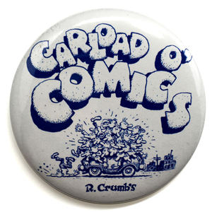 デカ缶バッジ 58mm Robert Crumb ロバートクラム Carload O