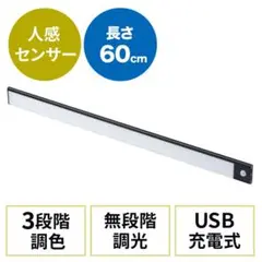 人感センサーライト LEDセンサーライ　800-LED074BK