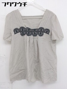 ◇ Ray BEAMS レイビームス レース 半袖 ブラウス カットソー ベージュ レディース