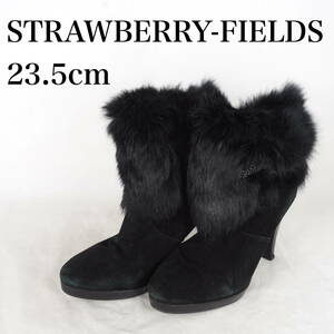 EB4480*STRAWBERRY-FIELDS*ストロベリーフィールズ*レディースショートブーツ*23.5cm*黒