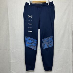 UNDER ARMOUR アンダーアーマー スウェット ロング パンツ ボトム 長 ズボン XL 紺 ネイビー ウエア トレーニング スポーツ b20776