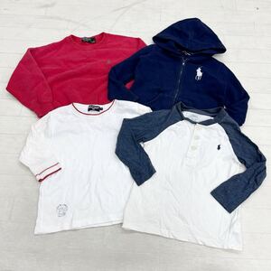 ⑥ ◎ 4点 セット POLO RALPH LAUREN ポロ ラルフローレン スウェット トレーナー Tシャツ パーカー 長袖 キッズ110