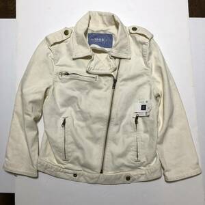 ★ GAP ギャップ 1969 ライダースジャケット Riders Jacket新品タグ付き 未使用 ☆ ダブル denim デニム オフホワイト 白生成り