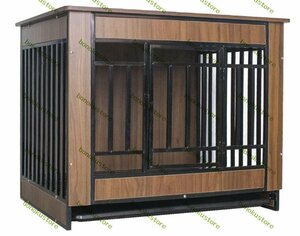 犬小屋 屋外用 犬舎 室外 多機能ペットケージクレート 屋内エンドテーブル取り外し可能な底 小型中大型犬用 78*56*65cm