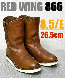 【8.5/E】866 ペコスRED WINGレッドウィング★ハーレー gpz FATBOYショベル softail★匿名配送★