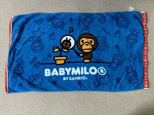 廃盤 レア SANRIO A BATHING APE BABY MILO サンリオ エイプ ベイビー マイロ バスタオル 水泳 プール タオル ブルー 青 紺