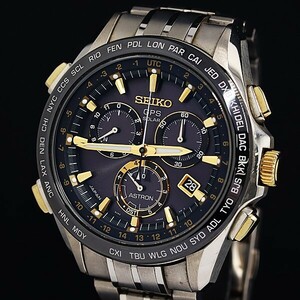 美品　SEIKO セイコー アストロン　ゴールドSBXB003 8X82-0AB0-1 GPS衛星電波ソーラー時計　チタン　定価260,000円