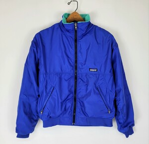 状態良し 90年 USA製 patagonia シェルドシンチラジャケット 青 ミントグリーン Sサイズ 42111 90s 90年代 アメリカ製 ナイロンジャケット