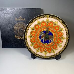 最高級 ヴェルサーチ ローゼンタール 飾り皿 直径約31cm インテリア 箱あり 美術品 ドイツ VERSACE 細密画 金彩 プレート ベルサーチ