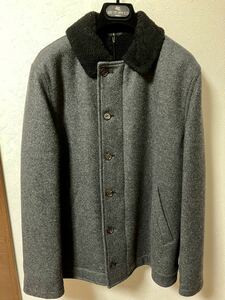 「新品」lucien pellat-finet ルシアンペラフィネ カシミヤ混ウールボアジャケット グレー系 S