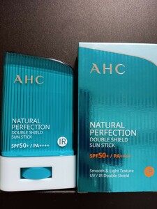 AHC ナチュラル パーフェクション ダブルシールド サンスティック SPF50+/PA++++韓国有名コスメ　ベタつかない 22g、1個　　　　　　　　