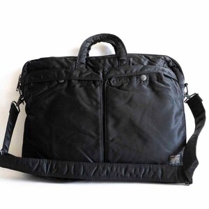 【人気】PORTER 【タンカー 2WAY ブリーフケース】ポーター ショルダー ビジネスバッグ ナイロン ブラック TANKER BAG u2412060