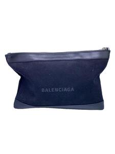 BALENCIAGA◆クラッチバッグ/キャンバス/BLK/373834・1000・X・538735