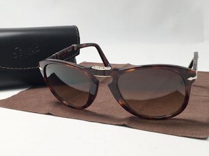 Persol ペルソール 折りたたみサングラス 714 24/51 54□21 140 ティアドロップ イタリア製 シルバーアロー メガネクロス・ケース付き