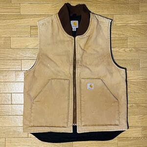 CARHARTT カーハート DUCK VEST ARCTIC QUILT LINED ダックベスト ブラウン デトロイト ジャケット ダブルニー カバーオール ヴィンテージ