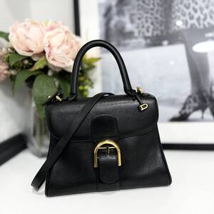 34313　DELVAUX デルボー ブリヨンPM 2way バッグ ブラック