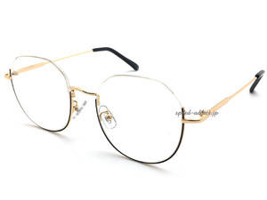 UNDER RIM SUNGLASS GOLD・BLACK × CLEAR/アンダーリムサングラス伊達眼鏡メガネめがね下縁フレームハーフリム逆ナイロール小顔効果紫外線