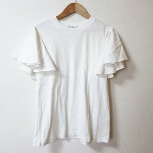 美品 ADEAM アディアム フォクシー フリル 半袖 Tシャツ カットソー 41794 サイズ2 ホワイト