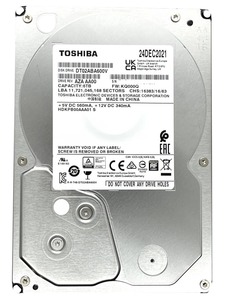 【中古パーツ】3.5 SATA 6TB 1台 正常 TOSHIBA DT02ABA600V 使用時間3H ■ HDD3656