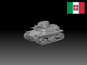 HINODE 1/144 レジンキット　WW2イタリア軍 L6/40 軽戦車　ワールドタンクミュージアム240830