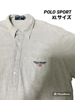 【訳あり特価】 90s POLO SPORT ポロシャツ 古着 ポロスポ グレー