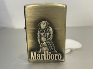 1円 ZIPPO ライター マルボロ Marlboroジッポ Zippoオイルライター真鍮製 中古品 喫煙グッズ ジッポー 火花確認済R673731