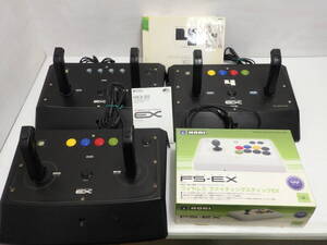 ga18 160)ジャンク Xbox 360 ツインスティックEX HORI ワイヤレス ファイティングスティックEX 電脳戦機バーチャロン フォース 5点セット