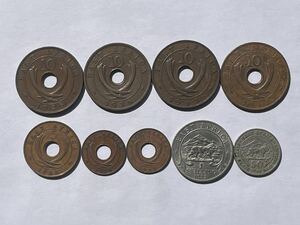 9、東アフリカ　1928〜1952年　9枚　外国コイン　外国銅貨　古銭　貨幣