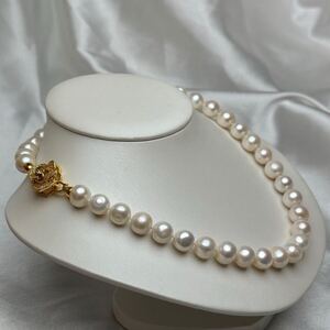 天然無調色南洋真珠ネックレス 10-11mm パールネックレス　 南洋パール Pearl necklace jewelry 薔薇留め具