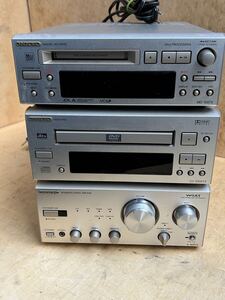 ONKYO オンキョー MD-105TX DV-S205TX A-905TX オーディオセット まとめ 通電確認済 動作未確認 現状品 