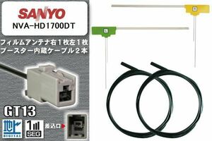 フィルムアンテナ ケーブル セット 地デジ サンヨー SANYO 用 NVA-HD1700DT ワンセグ フルセグ 車 汎用 高感度