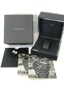 CHANEL シャネル J12 腕時計ボックス 空き箱 ウォッチケース 余りコマ 2個 長期保管品 腕時計 BOX 若干べた付きと小傷あり