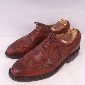 CHEANEY 7 1/2 ウイングチップ カントリー 内羽根 マホガニー 茶 JOSEPH CHEANEY HYTHE ジョセフ チーニー 中古 古着 ds3476