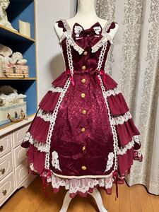 【カチューシャset】Angelic Pretty アンジェリックプリティ★ Dream Rose★JSK ジャンパースカート