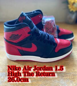 Nike Air Jordan 1.5 High The Return Gym Red/White 26.0cm 純正変えシューレース付き