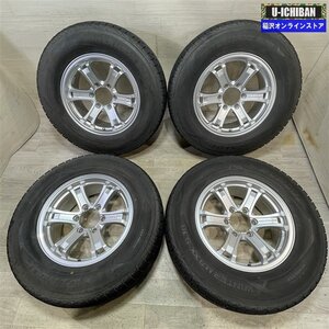 プラド ハイラックス 等 キーラーフォース 7.5-17+25 6H139.7 ダンロップ SJ8 265/65R17 17インチ スタッドレス 4本セット 009